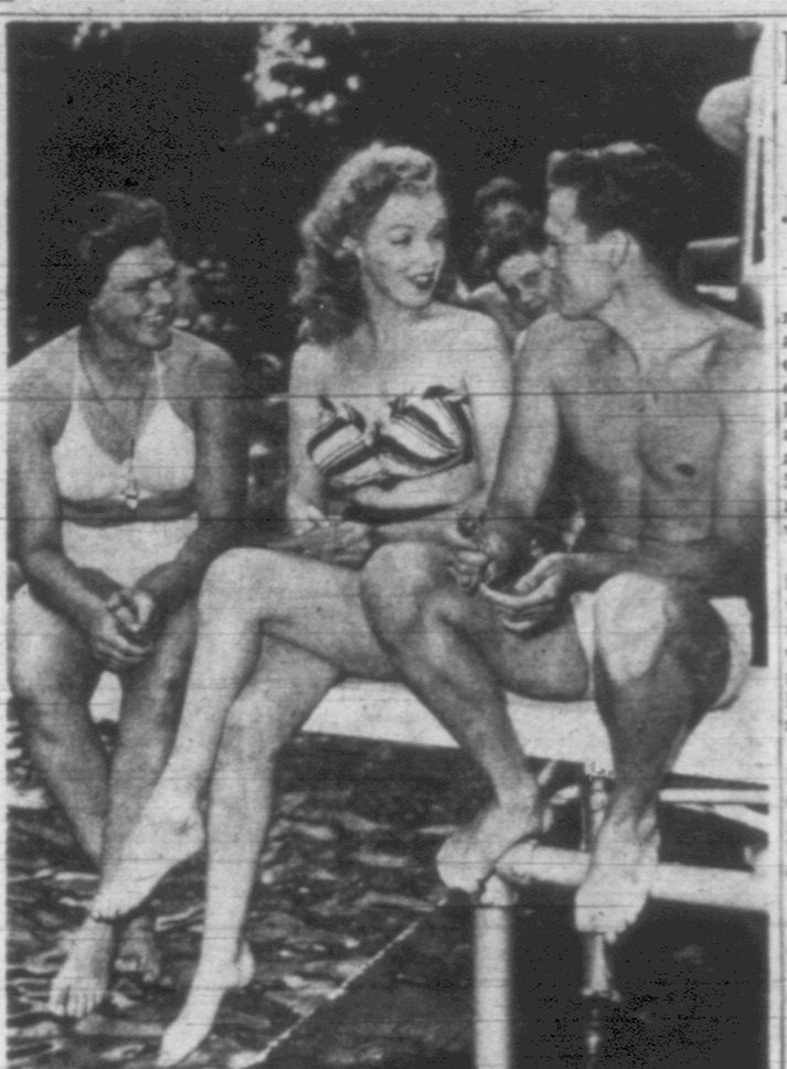 June 1949 // Marilyn in rockford – fairgrounds pool